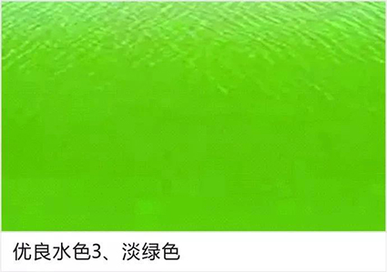 02绿藻水,淡绿色,翠绿色水,浓绿色水(优良水)水质:较"肥,活",肥度适中